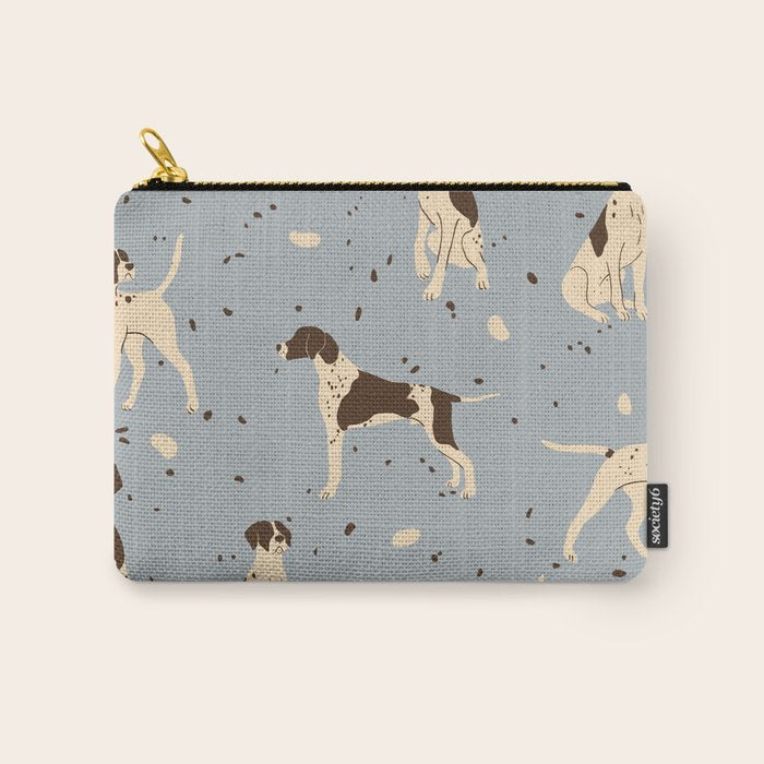 animalistic seamless pattern with hunting dogs Carry All Pouch Gallery Image 1