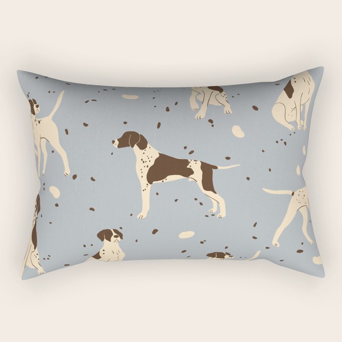 animalistic seamless pattern with hunting dogs Rectangular Pillow Gallery Image 2