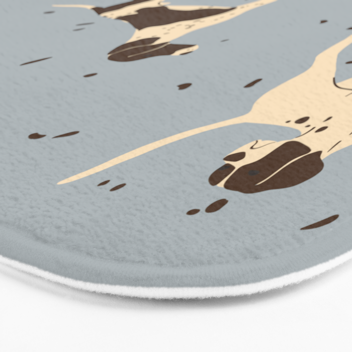 animalistic seamless pattern with hunting dogs Bath Mat Gallery Image 3