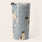 animalistic seamless pattern with hunting dogs Travel Mug Gallery Image 3