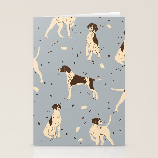 animalistic seamless pattern with hunting dogs Stationery Card Gallery Image 2