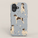 animalistic seamless pattern with hunting dogs iPhone Case Gallery Image 1