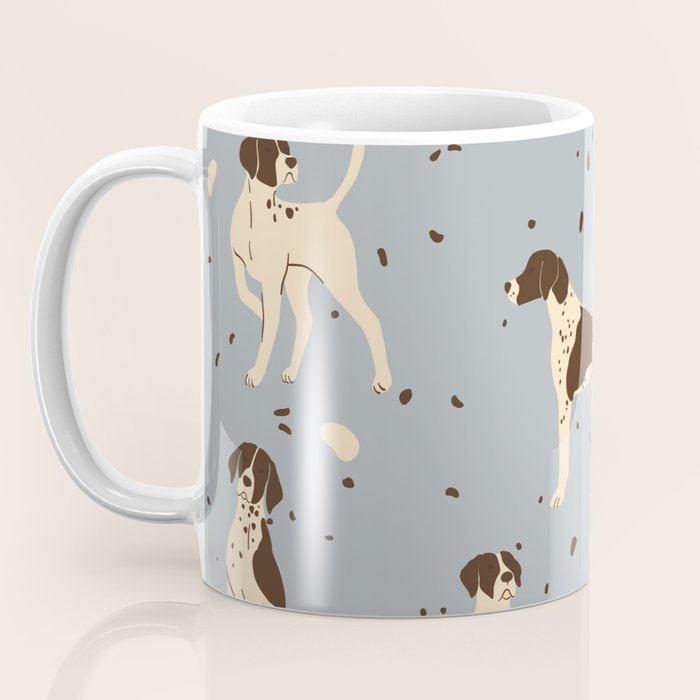 animalistic seamless pattern with hunting dogs Coffee Mug Gallery Image 3