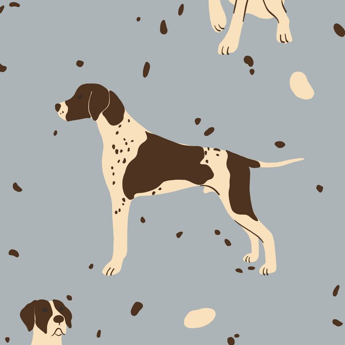 animalistic seamless pattern with hunting dogs Coffee Mug Gallery Image 2