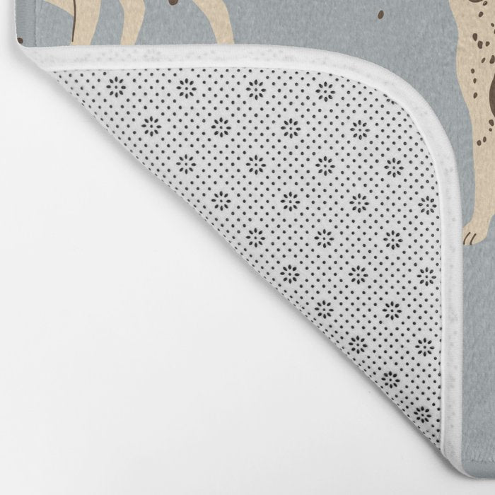 animalistic seamless pattern with hunting dogs Bath Mat Gallery Image 2