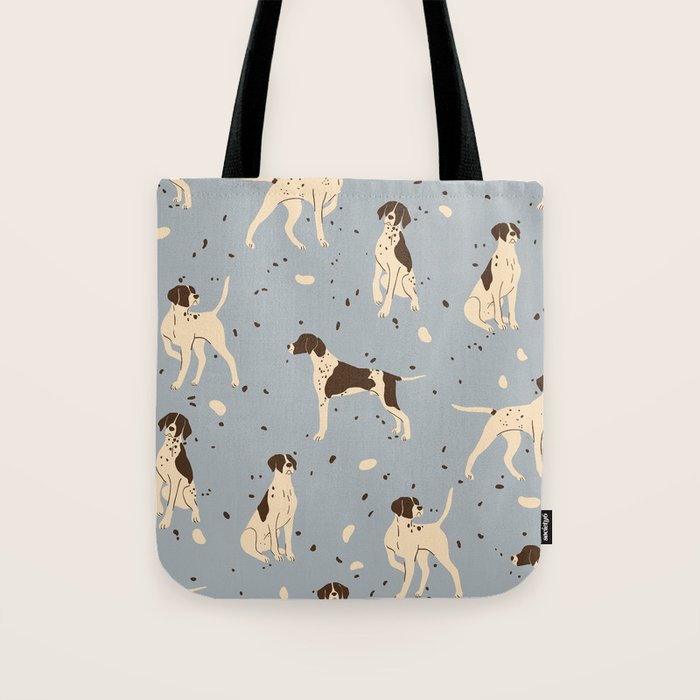 animalistic seamless pattern with hunting dogs Tote Bag Gallery Image 1