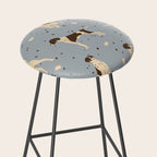 animalistic seamless pattern with hunting dogs Stool Gallery Image 2