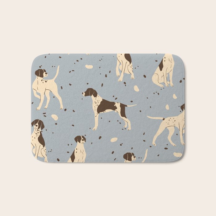 animalistic seamless pattern with hunting dogs Bath Mat Gallery Image 1