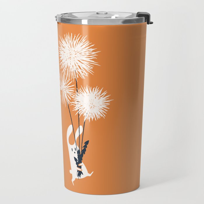 Bunny and Dandelion Bouquet Travel Mug Gallery Image 2