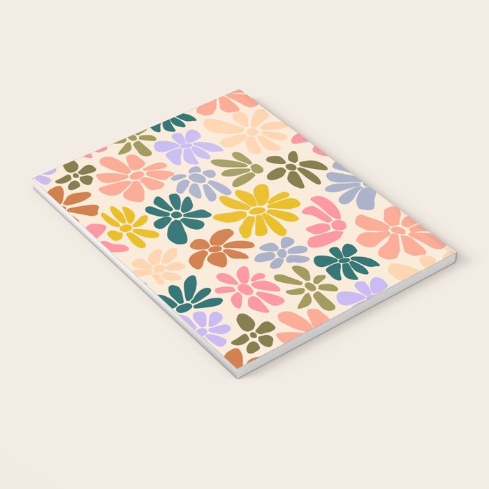 Rainbow Color Retro Floral  Notebook Gallery Image 3