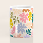 Rainbow Color Retro Floral  Coffee Mug Gallery Image 4