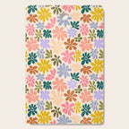 Rainbow Color Retro Floral  Cutting Board Gallery Image 1