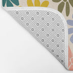 Rainbow Color Retro Floral  Bath Mat Gallery Image 2