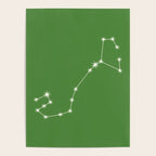 Scorpio Zodiac Star Constellation Line Art Kelly Green Poster Gallery Image 4