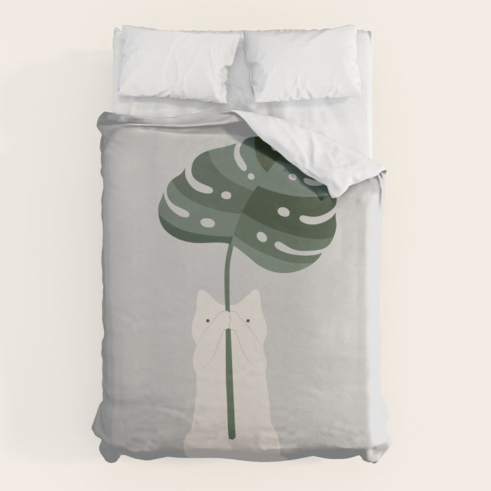 Cat and Plant 58 Duvet Cover Gallery Image 6