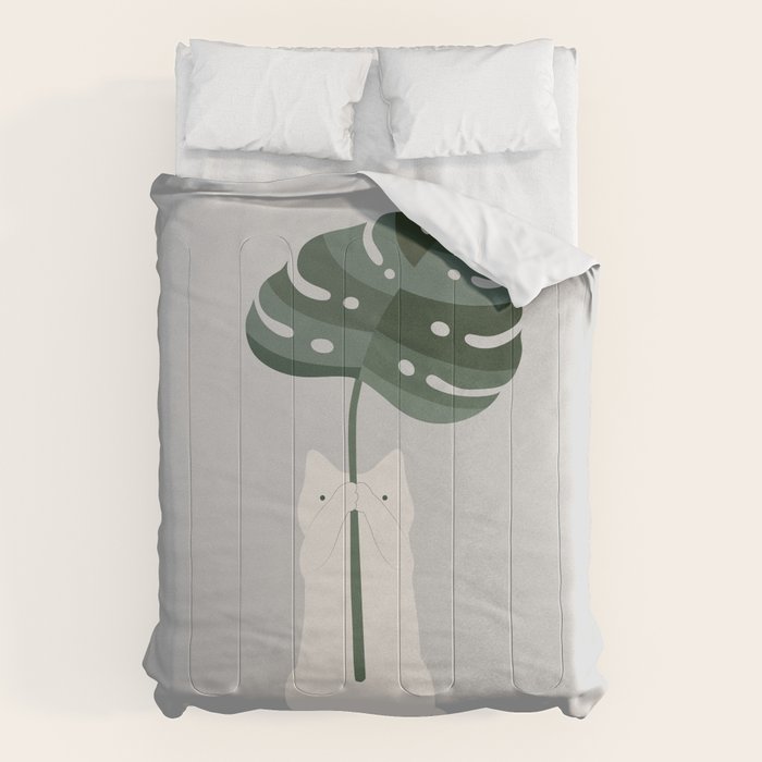 Cat and Plant 58 Comforter Gallery Image 6