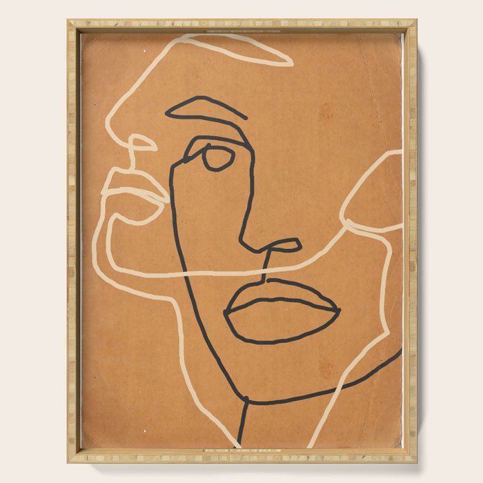 Abstract Face 6 Serving Tray Gallery Image 1