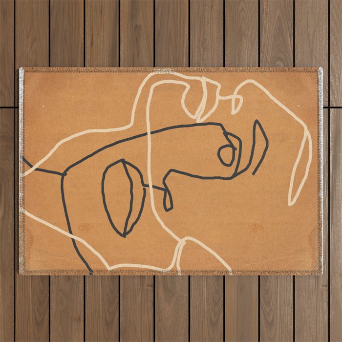 Abstract Face 6 Outdoor Rug Gallery Image 1