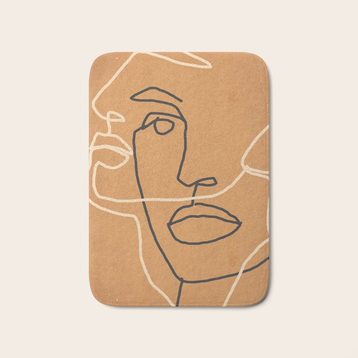 Abstract Face 6 Bath Mat Gallery Image 1