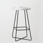 Chic elegant silver foil palm tree leaves Stool Gallery Image 1