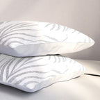 Chic elegant silver foil palm tree leaves Pillow Sham Gallery Image 3