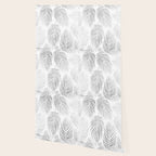 Chic elegant silver foil palm tree leaves Wallpaper Gallery Image 2