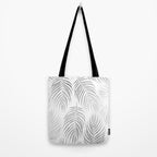 Chic elegant silver foil palm tree leaves Tote Bag Gallery Image 2