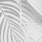 Chic elegant silver foil palm tree leaves Wall Tapestry Gallery Image 3
