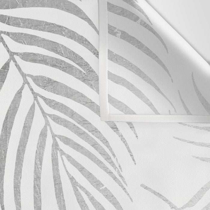 Chic elegant silver foil palm tree leaves Wall Tapestry Gallery Image 3