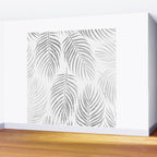 Chic elegant silver foil palm tree leaves Wall Mural Gallery Image 2