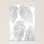 Chic elegant silver foil palm tree leaves Stationery Card Gallery Image 2