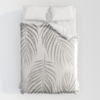 Chic elegant silver foil palm tree leaves Duvet Cover Gallery Image 6