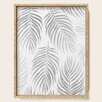 Chic elegant silver foil palm tree leaves Serving Tray Gallery Image 1