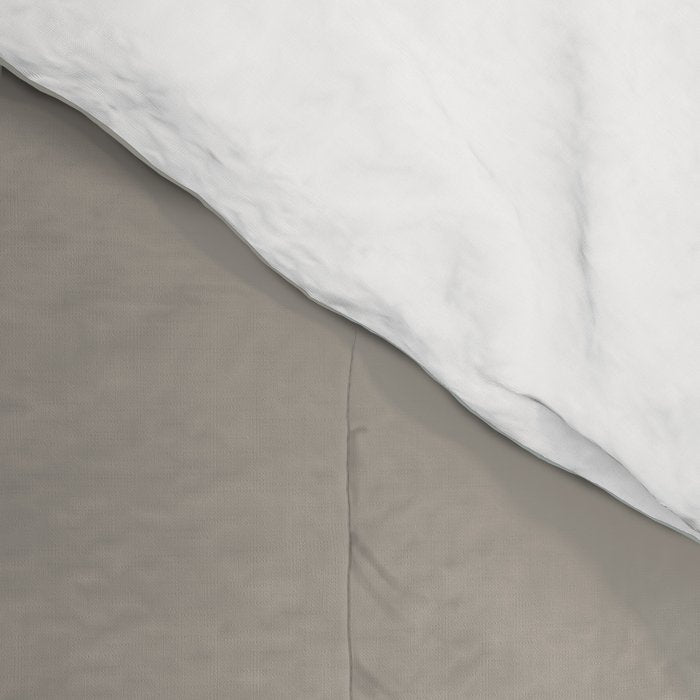 Liquid Swirl Abstract Pattern in Taupe Gray and Light Ice Blue Comforter Gallery Image 4