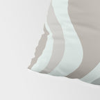 Liquid Swirl Abstract Pattern in Taupe Gray and Light Ice Blue Pillow Sham Gallery Image 4
