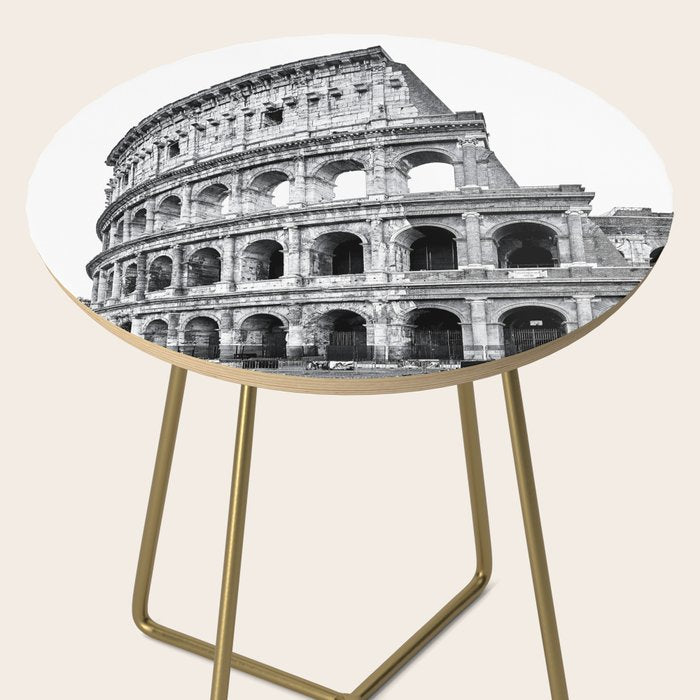 Colosseum Rome Black and White Side Table Gallery Image 2