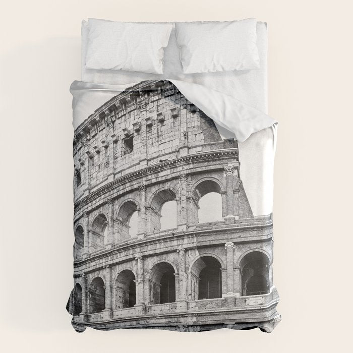 Colosseum Rome Black and White Duvet Cover Gallery Image 6