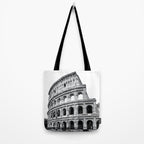Colosseum Rome Black and White Tote Bag Gallery Image 2