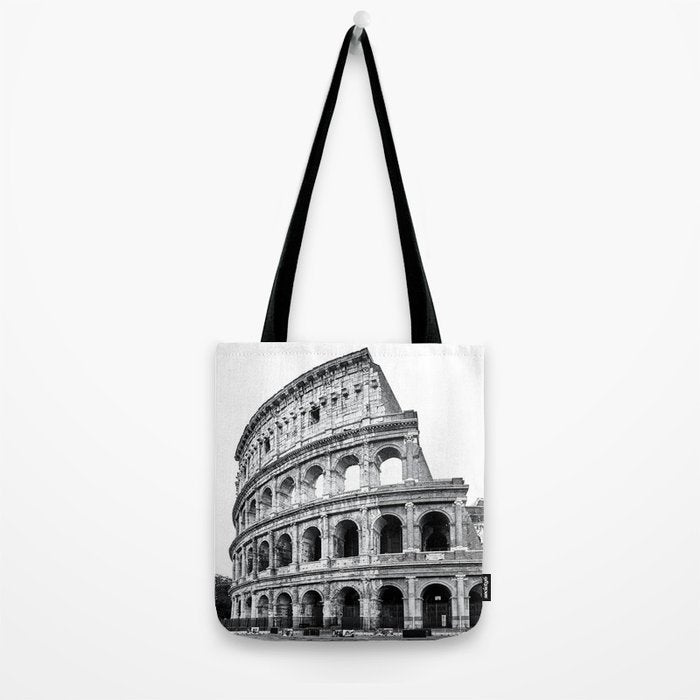 Colosseum Rome Black and White Tote Bag Gallery Image 2