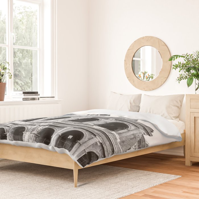Colosseum Rome Black and White Duvet Cover Gallery Image 2