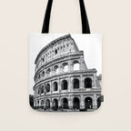 Colosseum Rome Black and White Tote Bag Gallery Image 1