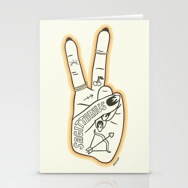 Sagittarius Hand Stationery Card Gallery Image 2