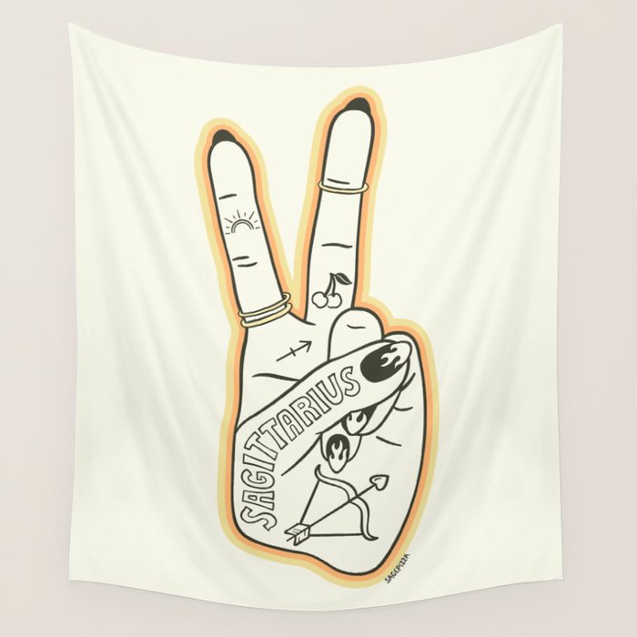 Sagittarius Hand Wall Tapestry Gallery Image 1