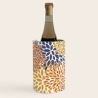 Floral Blooms, Blue, Teal, Orange, Yellow Wine Chiller Gallery Image 2