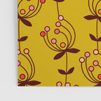 flowers on yellow seamless pattern - mustard yellow Poster Gallery Image 3