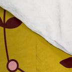 flowers on yellow seamless pattern - mustard yellow Comforter Gallery Image 4