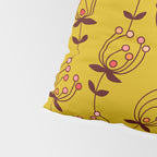 flowers on yellow seamless pattern - mustard yellow Pillow Sham Gallery Image 4
