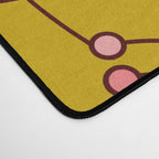 flowers on yellow seamless pattern - mustard yellow Desk Mat Gallery Image 4