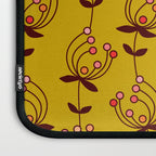 flowers on yellow seamless pattern - mustard yellow Laptop Sleeve Gallery Image 3