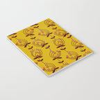 flowers on yellow seamless pattern - mustard yellow Notebook Gallery Image 3